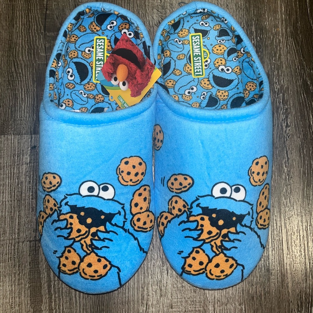 Cookie Monster Slippers Unisex ADULT